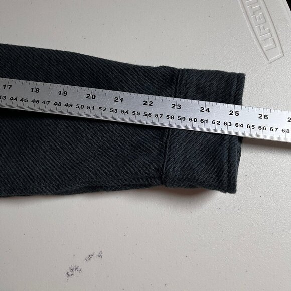 Outerknown Blanket Shirt Heavy Flannel Organic Cotton - Men's Size L - Black - Picture 8 of 9